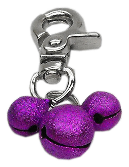Lobster Claw Bell Charm Purple